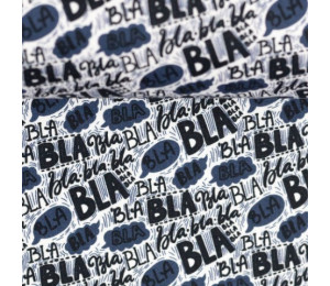 Baumwolle - Bla Bla grau schwarz